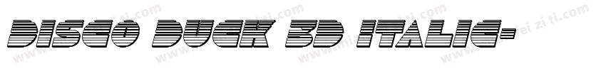 Disco Duck 3D Italic字体转换